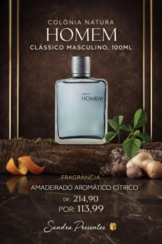 Colônia Natura Homem Clássico Masculino