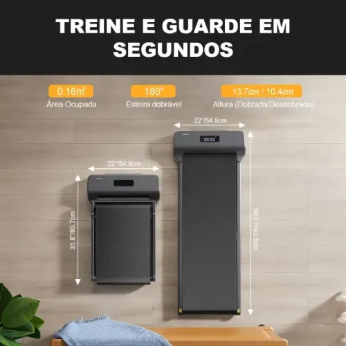 Kingsmith Mini Esteira Elétrica Esteira Ergometrica Portátil Dobrável
