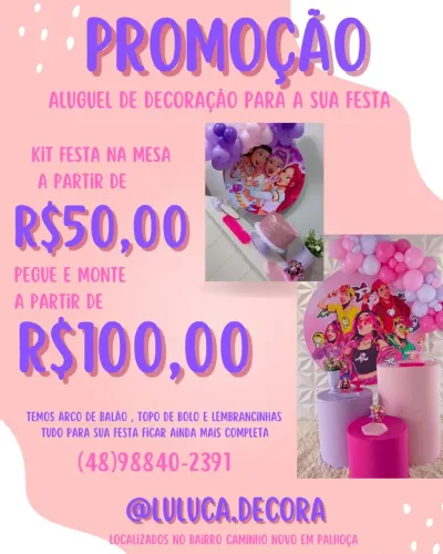 Aluguel kit pegue e monte