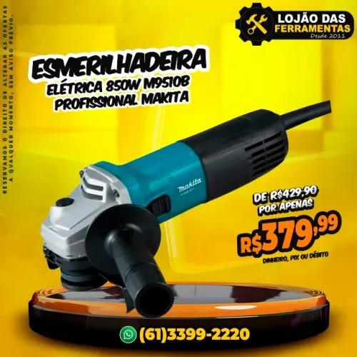 Esmerilhadeira 850w M9510b Profissional Makita