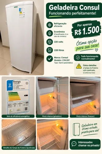 VENDO GELADEIRA CONSUL - *