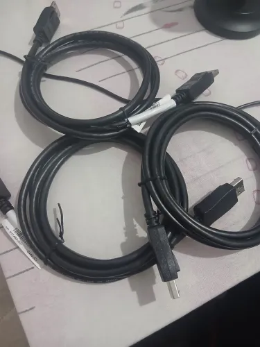 KIT 3 Cabo DisplayPort Original para Monitor Gamer / Escritório - Novo
