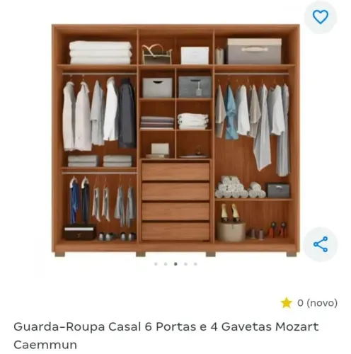Guarda roupa casal 6 portas