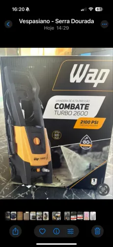 Lavadora de Alta Pressão Wap 2600, Semi Intensivo, 360L/h, 2100psi 1700W 220V (lacrada)