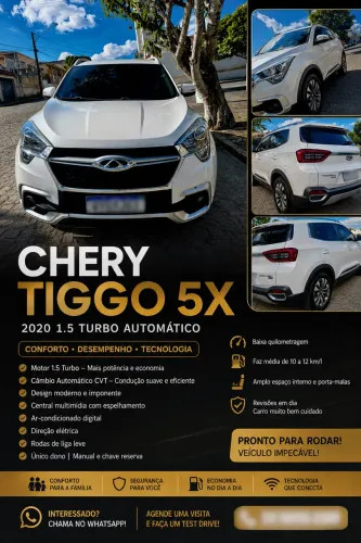 Chery Tiggo 5X TXS 1.5 16V Turbo Flex Aut. 2020