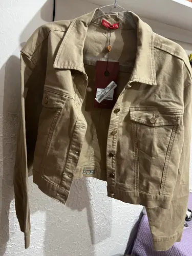 Jaqueta Jeans Bege Patogê Original 