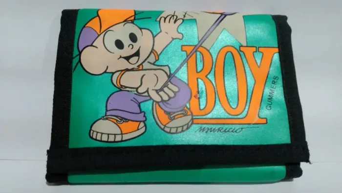 Carteira antiga Turma da Mônica cebolinha Boy Gummers anos 90.