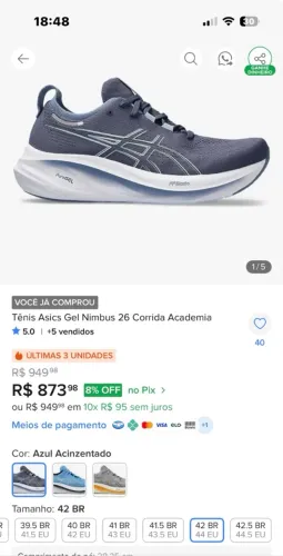 Tênis de corridas Asics Nimbus 26