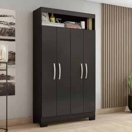 Armário Multiuso 4 Portas com Nicho Funcionalidade, Estilo e Montagem por Nossa Conta