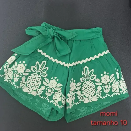 Short infantil feminino