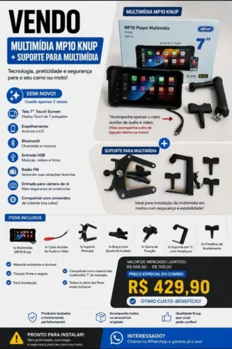 GPS com suporte para moto