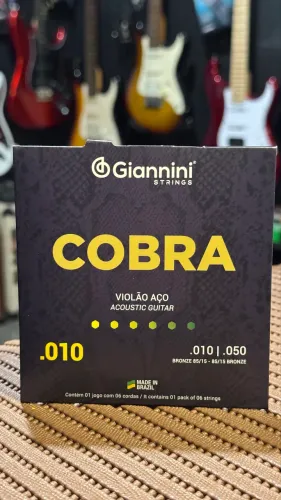 010 Encordoanento pra violão aço Giannini Cobra 85/15 GEEFLE