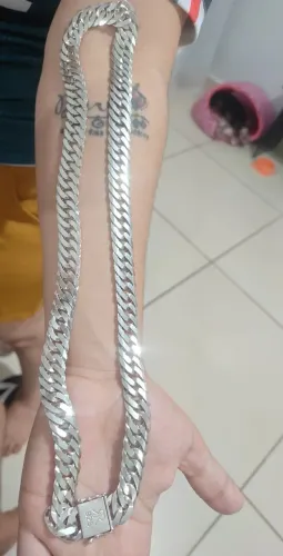 Corrente de prata nova + tranca