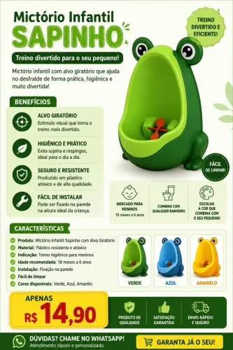 Mictório Infantil Sapinho