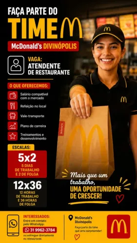 Vaga de Emprego em Divinópolis