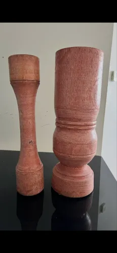 Pilão de madeira para decoração