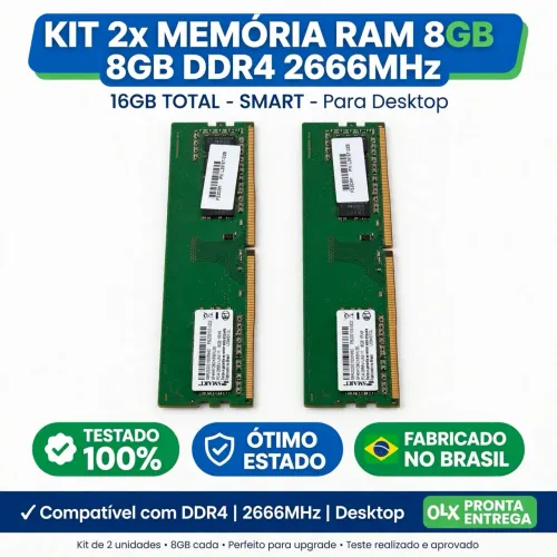 2x memória ram 8GB DDR4