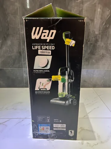 WAP Aspirador de Pó Vertical LIFE SPEED, Portátil, 1,6 Litros, com Mangueira Extensível,