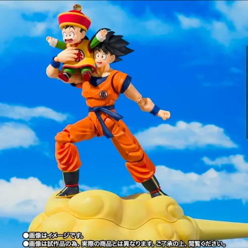 SH FIGUARTS SON GOKU & SON GOHAN -KID- & KINTOUN (NOVO E LACRADO) LEVE AMASSADO NA LATERAL
