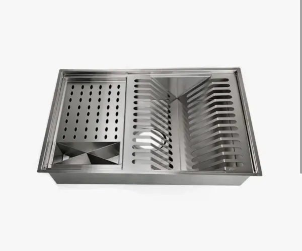 Calha úmida ou canal organizador inox 304 para embutir 