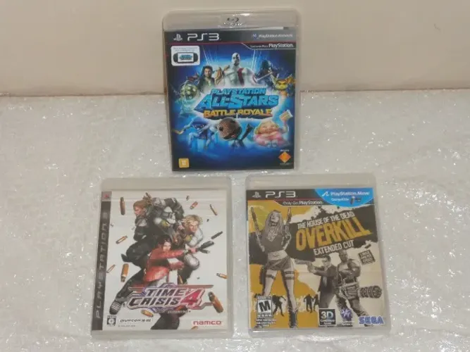 Coleção de jogos de PS3 - The House of the Dead - Time Crisis 4 - Playstation All-Stars