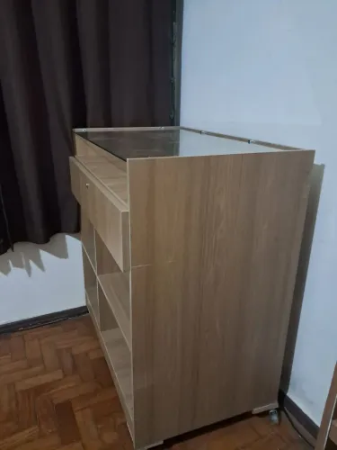 Messa de centro com vidro 