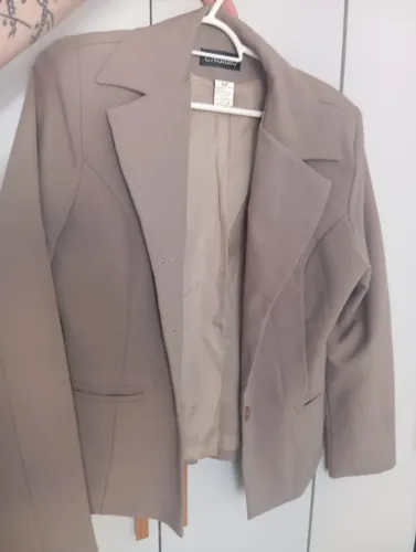 Conjunto Alfaiataria Bege Fem