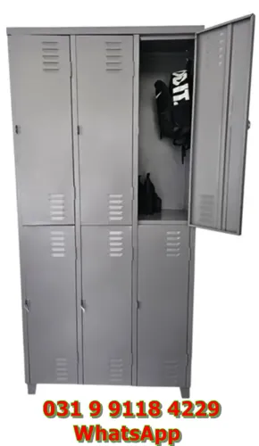 Roupeiro Escaninho para Vestiário 6 Portas Grandes Frete Grátis - Novo