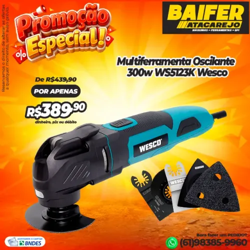 Multiferramenta Oscilante 300w WS5123K Wesco