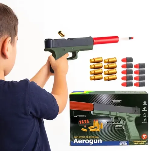 Brinquedo Lançador de Dardos e Projeteis Infantil Super Gloc k
