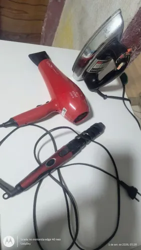 Secador mundial + Modelador de Cachos Spiral Infinity Mondial Vermelho e Preto 15W EM-05