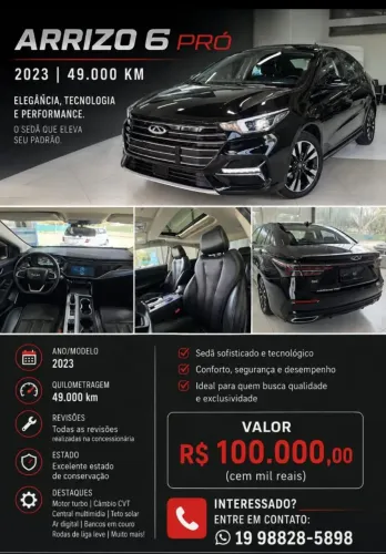 Chery Arrizo 6 PRO 1.5 Turbo Flex AUT 2023