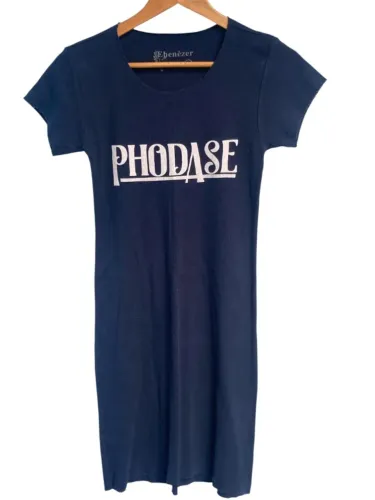 Vestido Midi Canelado Azul Escuro, Tamanho P