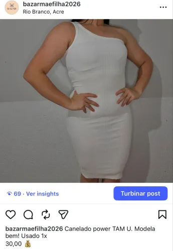 Vestido canelado power