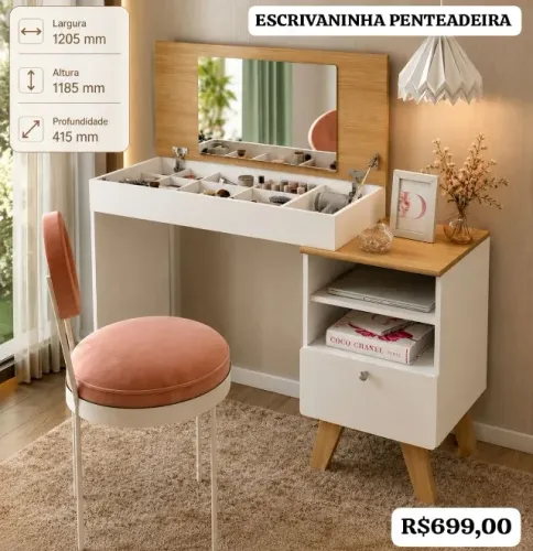 Escrivaninha com penteadeira