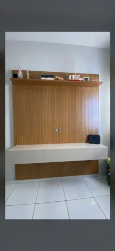 Rack com Painel Para TV - Ripado + 3 Gavetas