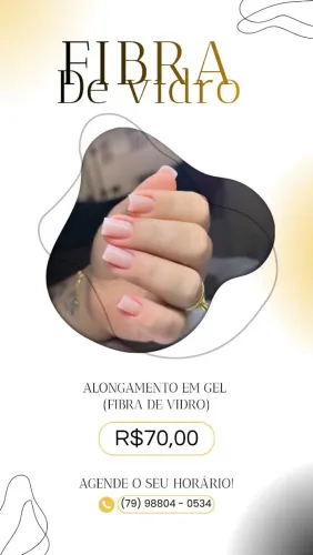 Alongamento fibra de vidro