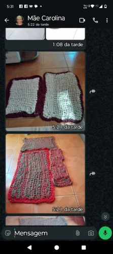 artesanato de crochê feito com os dedos 