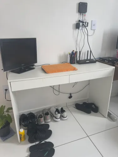 Escrivaninha mdf branco 120cm