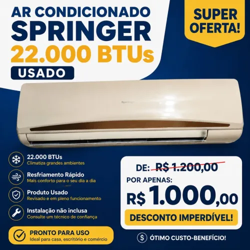 Ar condicionado 22 mil BTUs Springer 
