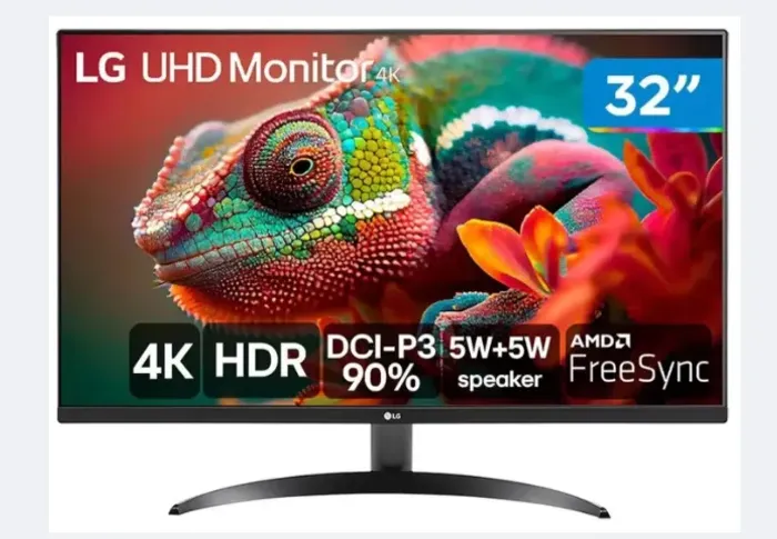 Monitor LG Ultra UHD 32'' 4K com poucos meses de uso em perfeito estado