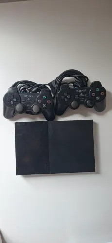 PlayStation 2 Slim PS2 com 2 Controles Originais - Para Reparo