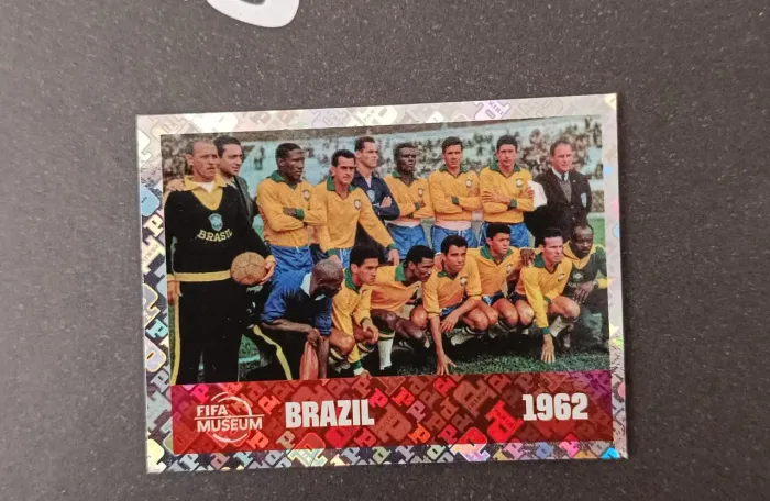 Figurinha FWC 12 - Brasil 1962<br>Três unidades <br>R$4,00 cada