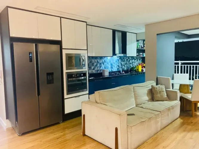 Apartamento 100% mobiliado, porteira dechada, Apto com 56m², 2 dormitórios e 1 Vaga de gar