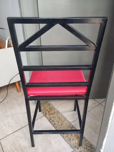 Cadeiras de ferro c forro zero 4pçs..