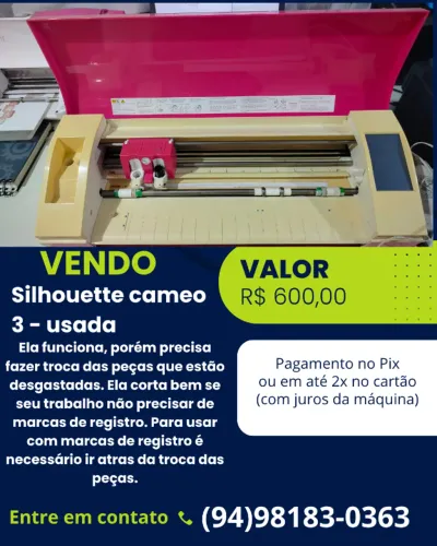 MAQUINA DE CORTE SILHOUETTE CAMEO 3 - USADA