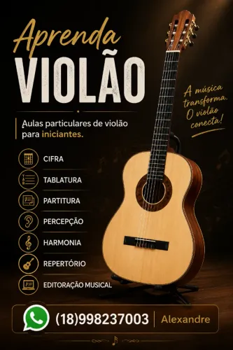 Aulas Particulares de Violão Clássico & Popular