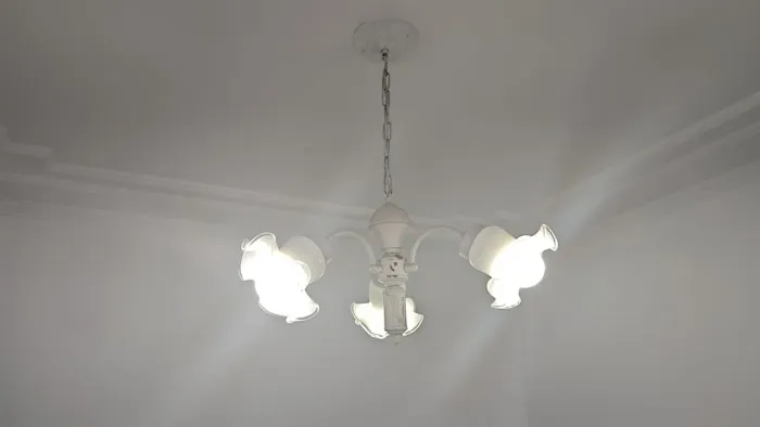 Lindo lustre retro de três pétalas!