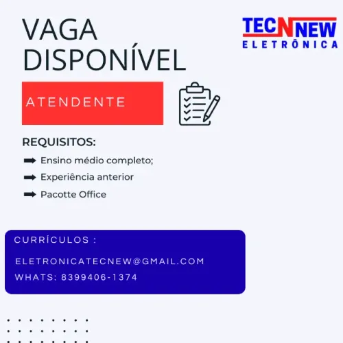 Vaga de Emprego - Atendente