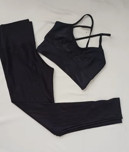 Conjunto fitness canelado de compressão
